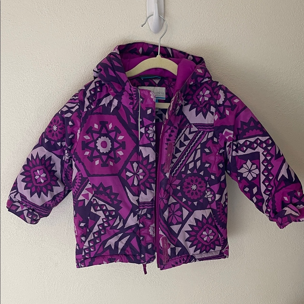 Columbia Purple Patterned Kids Jacket